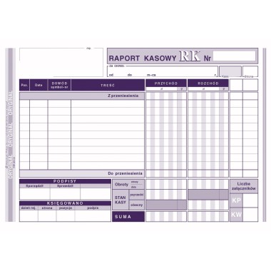 druk RK Raport Kasowy 411-3