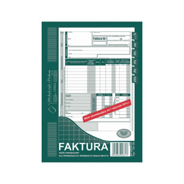 Michalczyk i Prokop Faktura VAT brutto (uproszczona). A5 (o+1k) 124-3E