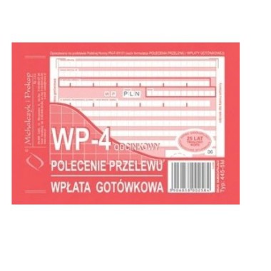 Michalczyk i Prokop Polecenie przelewu wpłata gotówkowa 4-odc 445-5M