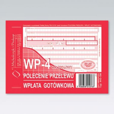 Michalczyk i Prokop Polecenie przelewu wpłata gotówkowa 4-odc 445-5M