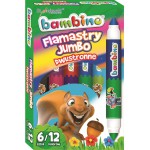 BAMBINO FLAMASTRY DWUSTRONNE JUMBO 12 KOLORÓW
