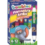BAMBINO FLAMASTRY DWUSTRONNE JUMBO 12 KOLORÓW