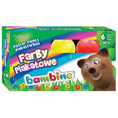 FARBY PLAKATOWE BAMBINO 6 KOLORÓW