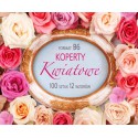 Koperty białe z nadrukiem kwiatowym  B6