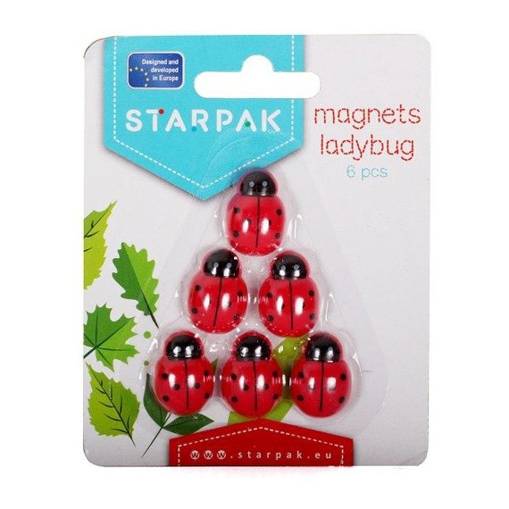 STARPAK Magnesy do tablic biedronka 6 szt.