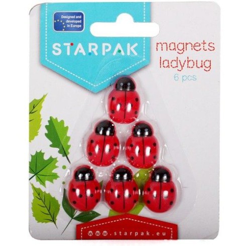 STARPAK Magnesy do tablic biedronka 6 szt.