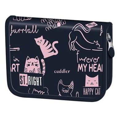 Stright Piórnik dwuklapkowy bez wyposażenia CATS KOTKI  PC-03