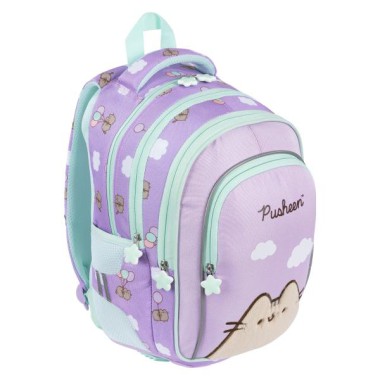 Plecak szkolny Pusheen Fiolet 17w1 klasa 1-3 mega zestaw
