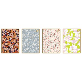 Interdruk Zeszyt METALLIC FLORAL 8szt zestaw A5 60 K KRATKA