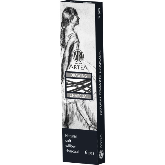 WĘGIEL RYSUNKOWY NATURALNY ASTRA 6-8 MM 6 SZTUK