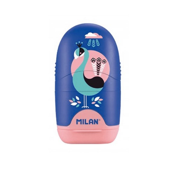 MILAN Temperówko-gumka CAPSULA PEACOCK