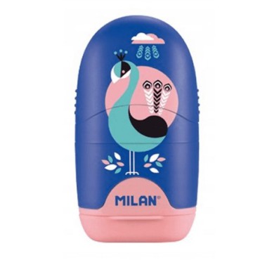 MILAN Temperówko-gumka CAPSULA PEACOCK