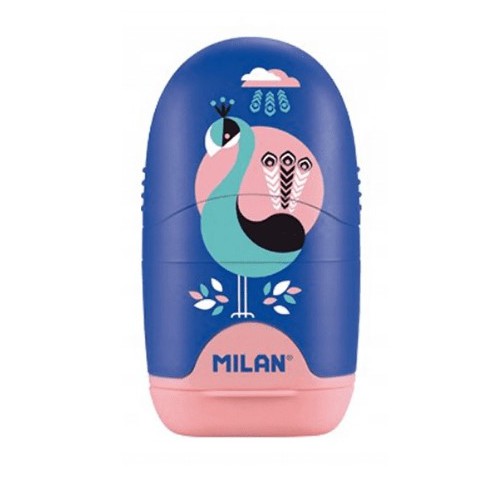 MILAN Temperówko-gumka CAPSULA PEACOCK