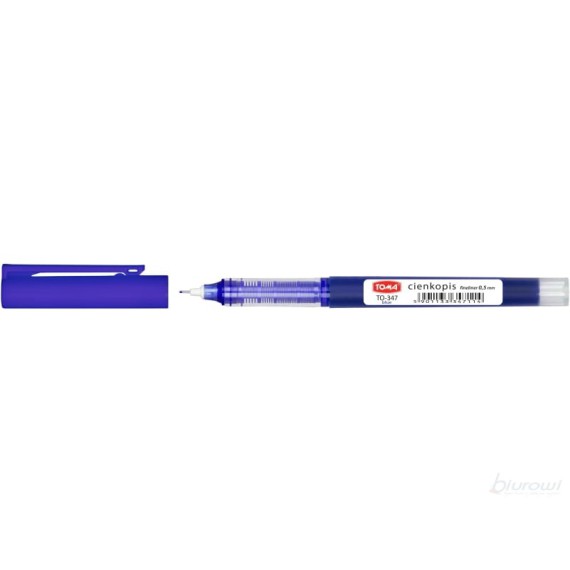 TOMA Cienkopis kapilarny niebieski z końcówka fibrową 0.5 mm