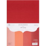 CRAFT Zestaw Papierów kolorowych A4 red tones 220g/20 arkuszy