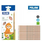 MILAN Kredki ołówkowe sześciokątne natural 12 kolorów MILAN Kredki ołówkowe sześciokątne natural 12 kolorów