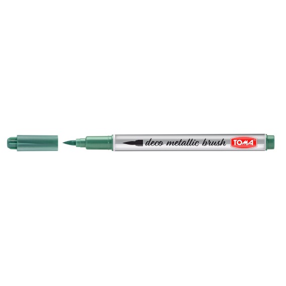 TOMA Pisak deco metallic brush zielony