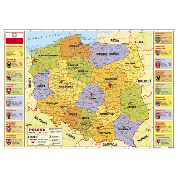 DERFORM Podkład na biurko oklejany Polska Administracyjna