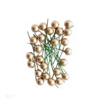 OWOCE OSTROKRZEWU 1.2 CM - ZŁOTE. 24 SZT. OWOCE OSTROKRZEWU 1.2 CM - ZŁOTE. 24 SZT.