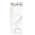 STARPAK Zestaw geometryczny 4 elementy 30 cm