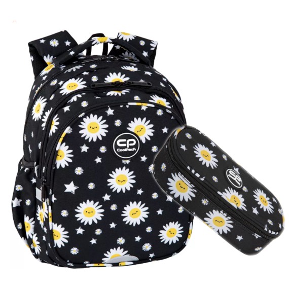 Coolpack plecak szkolny 2w1 Daisy Black zestaw