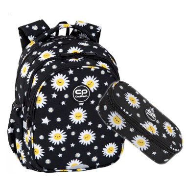 Coolpack plecak szkolny 2w1 Daisy Black zestaw