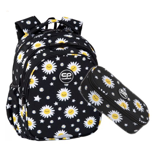 Coolpack plecak szkolny 2w1 Daisy Black zestaw