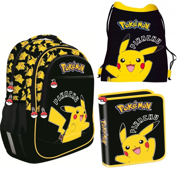 ST.RIGHT Plecak szkolny 3w1 Pokemon klasa 1-3