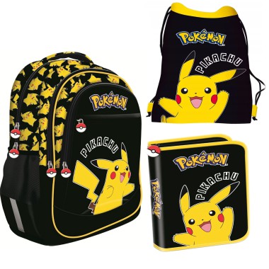ST.RIGHT Plecak szkolny 3w1 Pokemon klasa 1-3