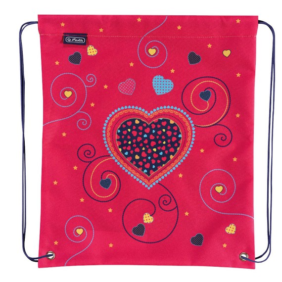 HERLITZ WOREK SZKOLNY NA OBUWIE PINK HEARTS