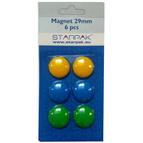 MAGNESY KOLOROWE 29 MM STARPAK 6 SZTUK