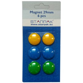 MAGNESY KOLOROWE 29 MM STARPAK 6 SZTUK