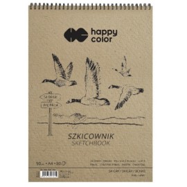 Happy Color Szkicownik na spirali Ptaki A4 biały 80art. 90g