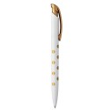 Herlitz Długopis automatyczny Pure Glam złote grochy