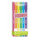 INTERDRUK Długopisy żelowe 6 szt. neon