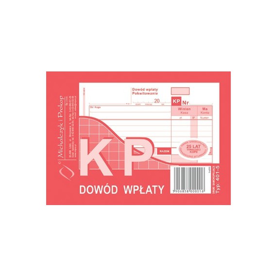 DRUK KP DOWÓD WPŁATY 401-5