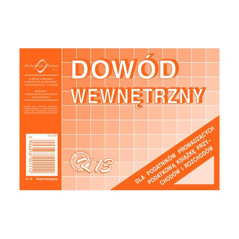 DOWÓD WEWNĘTRZNY K13 A6