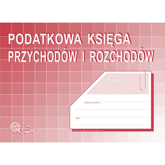 DRUK K-3U PODATKOWA KSIĘGA PRZYCHODÓW I ROZCHODÓW  A5