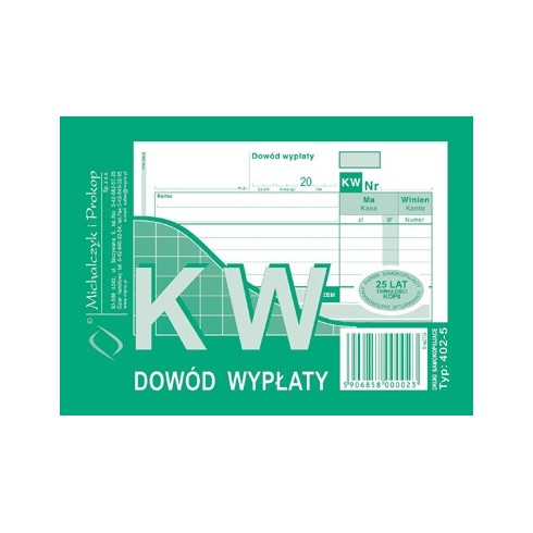 DRUK KW DOWÓD WPŁATY A6 402-5