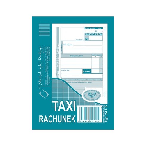 druk TAXI rachunek