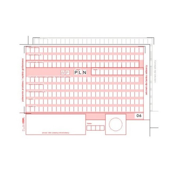 STOLGRAF Druk Polecenie przelewu/wpłata gotówkowa A6 (1+1) bez OCR