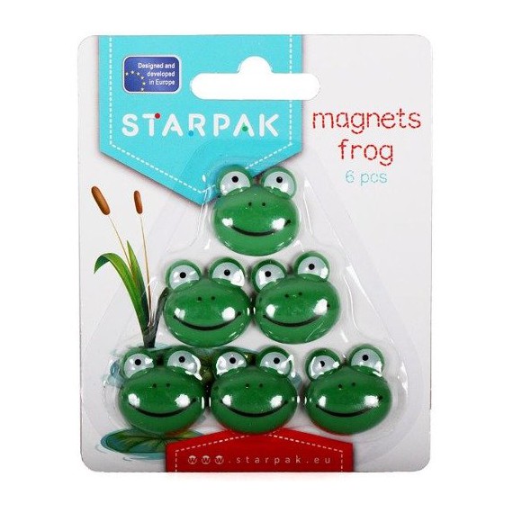 STARPAK  Magnesy do tablic żabka 6 szt.