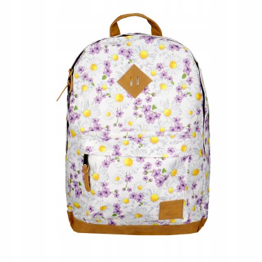 Plecak młodzieżowy Fiołki Margaretki 2w1 szkolny wycieczkowy