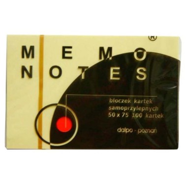 Notes samoprzylepny zółty 50x75  100 kartek