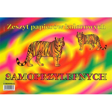 CORMORAN ZESZYT PAPIERÓW KOLOROWYCH WYCINANKA SAMOPRZYLEPNA A4 7KOL