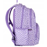 Coolpack Plecak szkolny Yoghurt 2w1 zestaw kratka fiolet