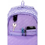 Coolpack Plecak szkolny Yoghurt 2w1 zestaw kratka fiolet