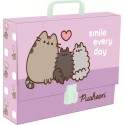 Plecak szkolny Pusheen Fiolet 17w1 klasa 1-3 mega zestaw