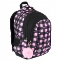 St.Majewski Plecak szkolny 2w1 PINK CHECKERED zestaw klasa 1-3