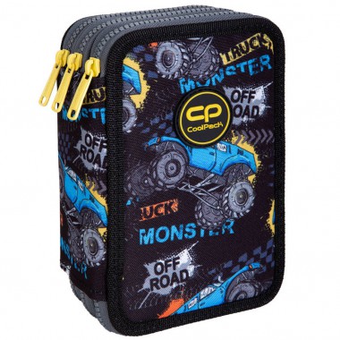 Coolpack Piórnik szkolny jumper 3 z wyposażeniem Monster